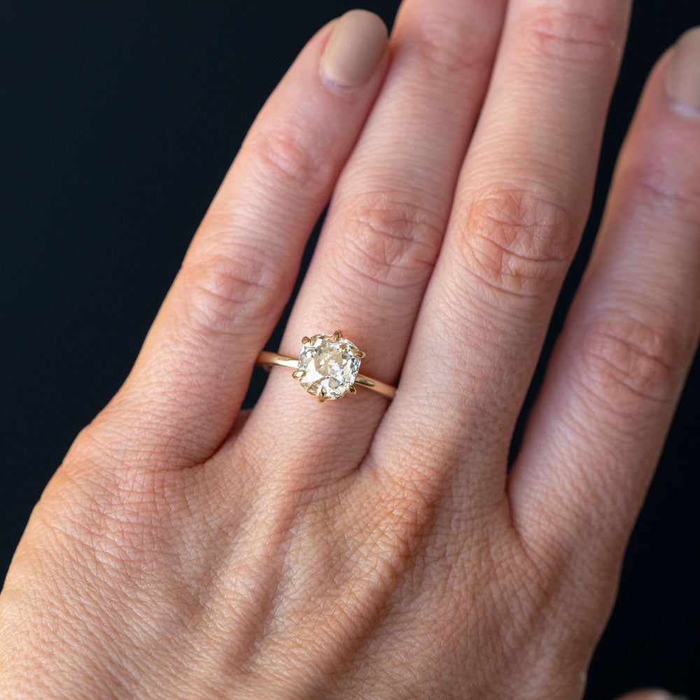 Old mine cut diamond solitaire store