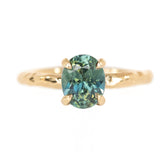 1.64ct Oval Madagascar Sapphire Evergreen Solitaire in 14k Yellow Gold