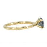 1.53ct Round Salt And Pepper Diamond Solitaire in 18k Yellow Gold