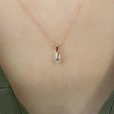 0.47ct Rosecut Diamond Necklace in 14k Rose Gold