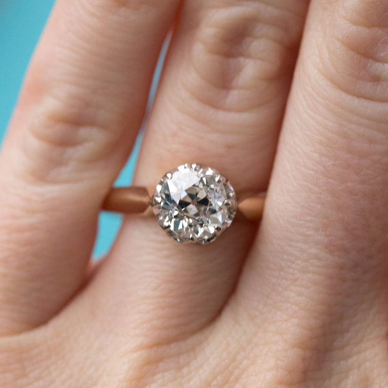 1.83ct Old Mine Cut Diamond Ring - Antique Diamond Ring - Old Cushion – Anueva Jewelry