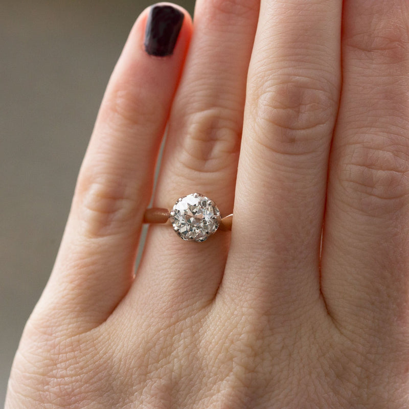 Old Mine Cut Diamond Ring Antique Diamond Ring Old