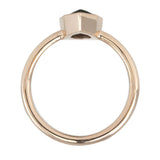 1.06ct Geometric Australian Sapphire Double Bezel Ring in 14k Rose Gold
