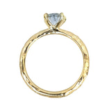 1.01ct Oval Salt And Pepper Diamond Evergreen Solitaire in 14k Yellow Gold