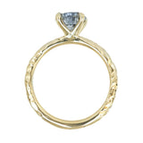 1.23ct Round Salt And Pepper Diamond Evergreen Solitaire in 14k Yellow Gold