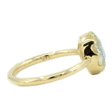 1.84ct Oval Rosecut Diamond Low Profile Six Prong Antique Style Ring in 14k Yellow Gold