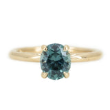 1.64ct Oval Montana Sapphire Solitaire in 14k Yellow Gold