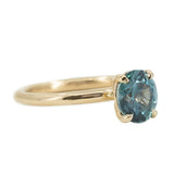 1.64ct Oval Montana Sapphire Solitaire in 14k Yellow Gold