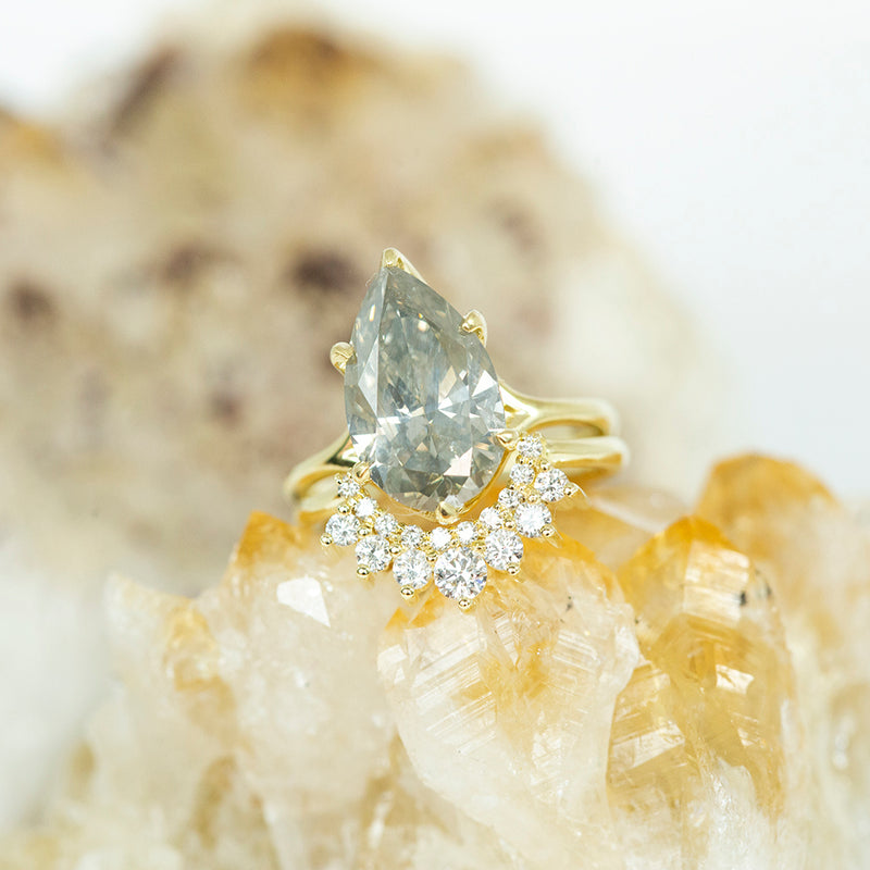 14k Pear Cluster Engagement Ring – David's House of Diamonds