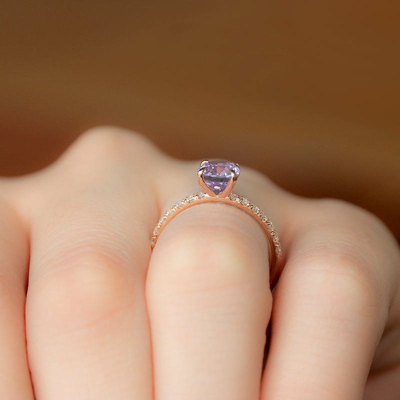 Vintage 3Ct Pink Oval Diamond Antique Engagement Ring 14k White Gold Finish  | eBay