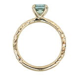 1.19ct Montana Sapphire Evergreen Solitaire in 14k Yellow Gold