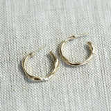 Alluvial Hoop Earrings In Solid 14k Recycled Gold