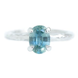 1.39ct Oval Sky Blue Montana Sapphire Evergreen Solitaire In Platinum