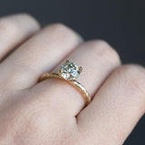 1.50ct GIA Fancy Light Green Diamond Ring in Yellow Gold Evergreen Solitaire