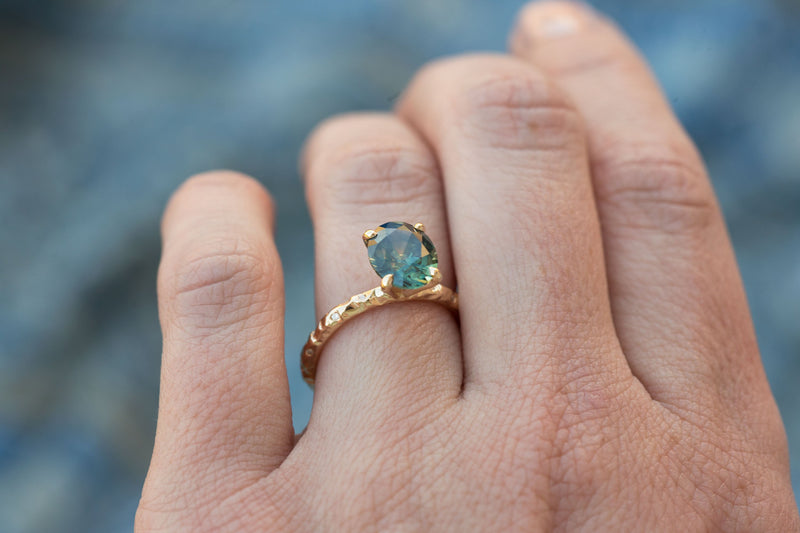 Oval Montana Sapphire Engagement Ring- CUSTOM RING EXAMPLE