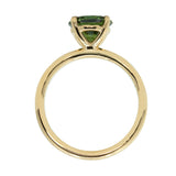 2.02ct Round Green Sapphire Solitaire In 14k Yellow Gold
