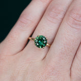 2.02ct Round Green Sapphire Solitaire In 14k Yellow Gold