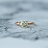 1.62ct Round Champagne-Grey Diamond Evergreen Solitaire in 14k Rose Gold