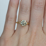 1.59ct Round Grey Diamond Evergreen Solitaire in 18k Yellow Gold