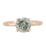 1.62ct Round Champagne-Grey Diamond Evergreen Solitaire in 14k Rose Gold