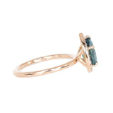 1.96ct Pear Sapphire Halo Ring in 14k Rose Gold