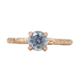 1.14ct Purple Grey Montana Sapphire Evergreen Solitaire Ring in 14k Rose Gold by Anueva Jewelry