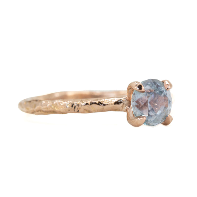 1.14ct Purple Grey Montana Sapphire Evergreen Solitaire Ring in 14k Rose Gold by Anueva Jewelry