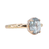 1.28ct Rosecut Oval Salt and Pepper Diamond Low Profile Evergreen Solitaire in 14k Rose Gold