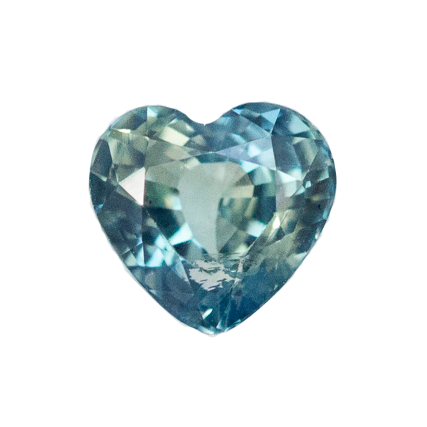 1.66ct Teal Heart Sapphire in Rose Gold Low Profile Diamond Halo by Anueva Jewelry