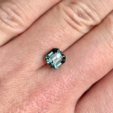 1.62CT ASSCHER CUT MADAGASCAR SAPPHIRE, TEAL BLUE GREEN, 6.2X6.1X4.45MM, UNTREATED