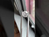 1.02CT ROUND BRILLIANT SALT AND PEPPER DIAMOND, WHITE SILVERY WITH SPECKLES, 6.43X3.96MM