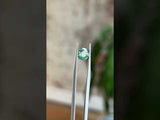 1.29CT ROUND AFRICAN SAPPHIRE, TEAL GREEN, 6.43X4.05MM