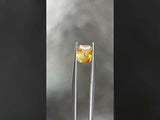 2.51CT AFRICAN RADIANT CUT SAPPHIRE, PARTI YELLOW ORANGE, 7.45X6.80MM