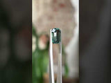 7.08CT EMERALD CUT MADAGASCAR SAPPHIRE, DEEP GREEN TEAL WITH COLOR ZONING, 11.17X9.07X7.07MM