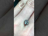 1.34CT OVAL SALT AND PEPPER DIAMOND, 6.97X5.72MM