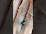 1.17CT OVAL NIGERIAN SAPPHIRE, TEAL BLUE GREEN, UNHEATED, 7.25X5.36x3.36MM
