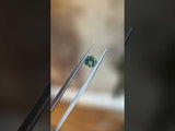 0.68CT ROUND BRILLIANT MONTANA SAPPHIRE, COLOR SHIFTING BLUE GREY TO SPRING GREEN, 5.49X3.25MM