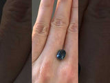 3.44CT OVAL MADAGASCAR SAPPHIRE, BLUE GREEN, 9.7X6.8MM