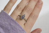 Tanzanite White Gold Ring - Artifact Ring - Hand Carved Purple Tanzanite Rose Cut ring in Recycled White 10k Gold by Anueva Jewelry