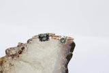 grey cushion spinel recycled gold hand carved grey gemstone engagement ring