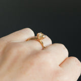 1.02ct Clear Champagne Round Diamond in 18k Rose Gold Evergreen Solitaire