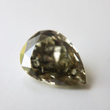 2.29ct 10.48x7.69x4.34mm Grey Green Pear Brilliant Diamond - F-026 - Dream Diam Exclusive